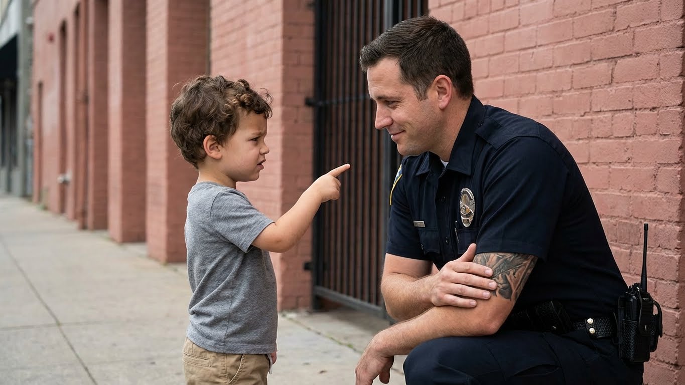 EL NIÑO HUÉRFANO VE EL TATUAJE DEL POLICÍA Y DICE MI PAPÁ TENÍA UNO IGUAL… Y ÉL SE DETIENE