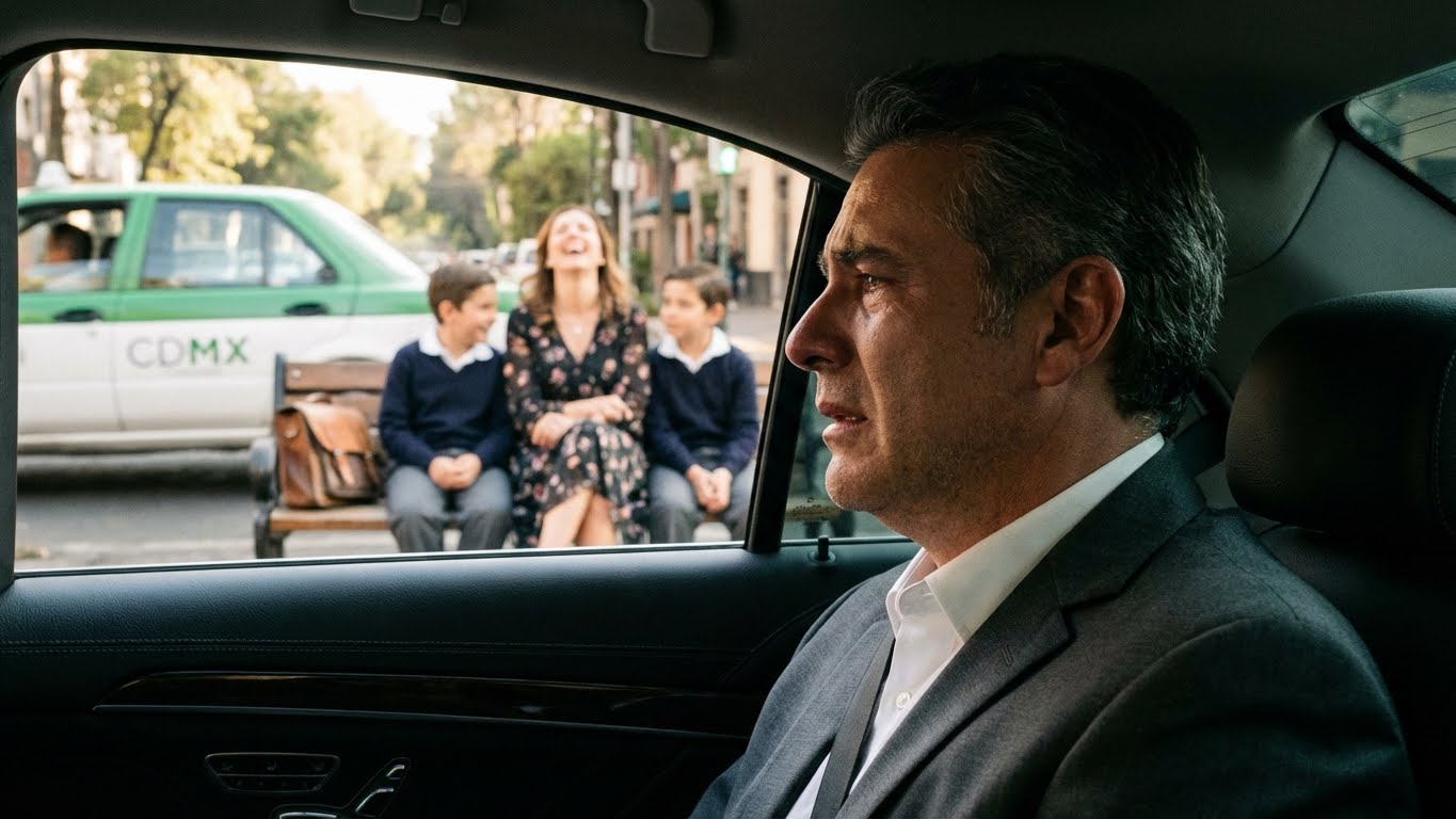 Un CEO multimillonario ve a su exnovia esperando un Uber con tres hijos, todos idénticos a él.