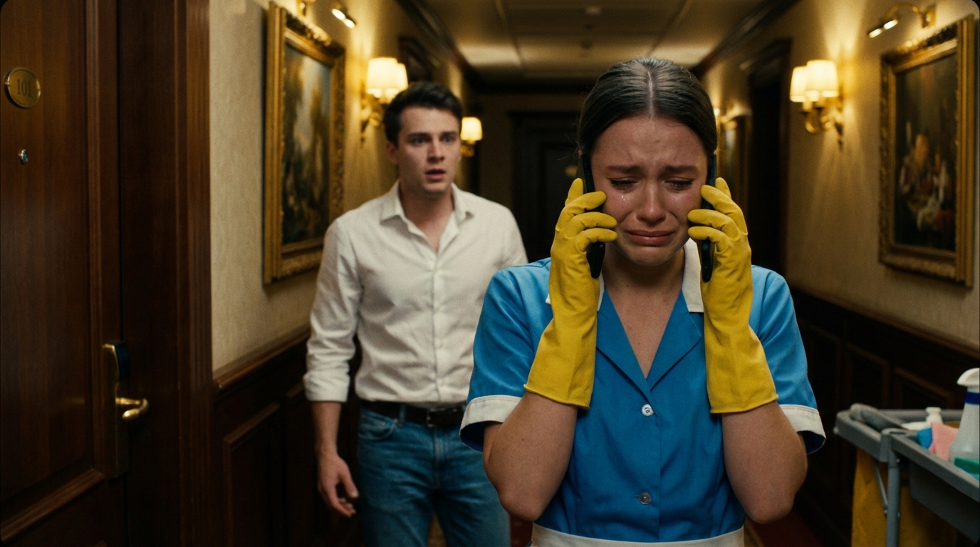 Se hizo pasar por un huésped pobre para probar si la nueva limpiadora robaba, pero lo que escuchó detrás de la puerta le rompió el corazón y cambió sus vidas para siempre 😭💔