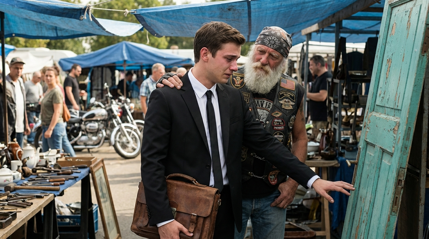 El motociclista que me crió no era mi padre; era un mecánico, cubierto de grasa, que me encontró durmiendo en un contenedor de basura detrás de su taller cuando yo tenía catorce años.