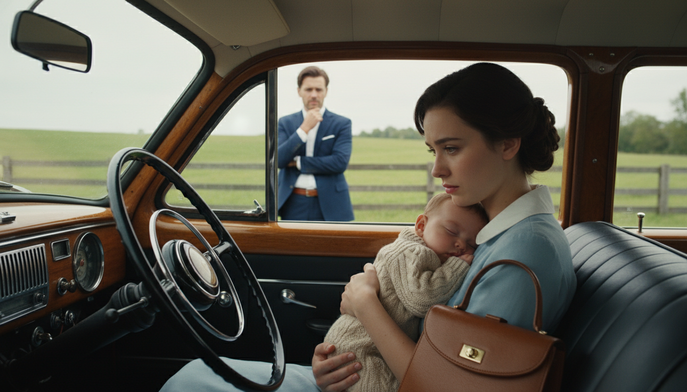 La niñera dormía abrazada a la hija del millonario viudo en el coche… Al verla, decidió que…