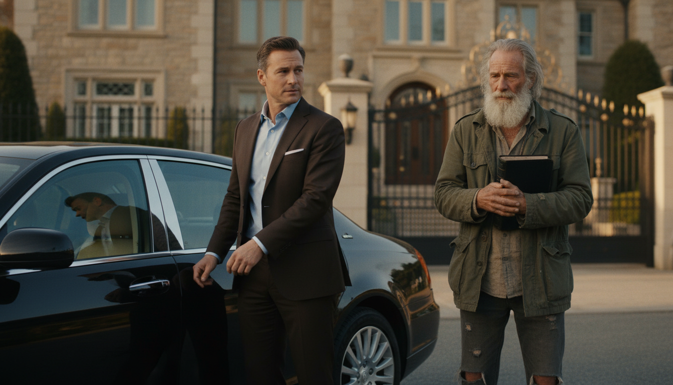 “Si va a saltar, ¿me regala su saco?”: El día que un millonario lo perdió todo y un mendigo le enseñó a ser verdaderamente rico.