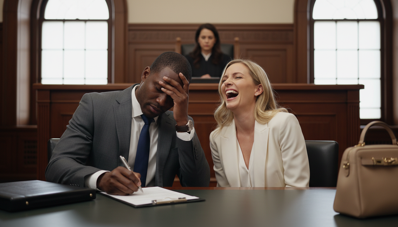 Mientras firmaba el divorcio lo llamó ‘basura negra’… pero el juez leyó algo que lo cambió TODO…