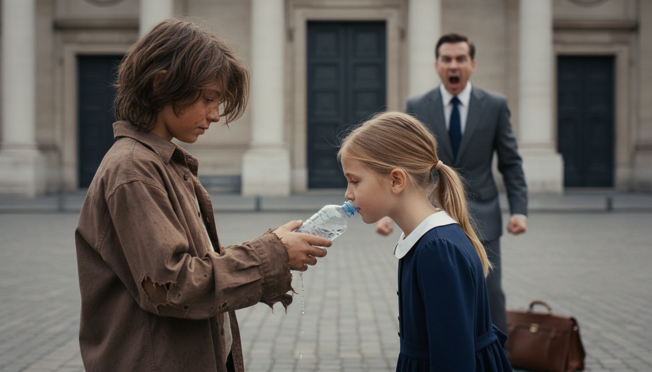 La hija del millonario era muda… hasta que una niña le dio agua y ocurrió lo imposible…