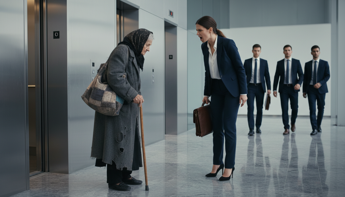 “La despreció en el ascensor por su apariencia humilde, sin imaginar quién la esperaba realmente al abrirse las puertas.”