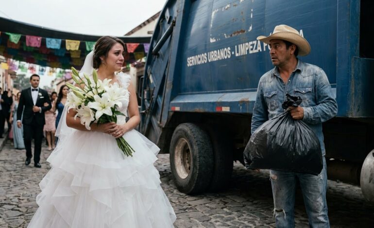 Toda la familia del novio se fue en medio de la boda al descubrir quee los padres de la novia “trabajaban recogiendo basura”. Justo en ese momento, llegó un camión de basura, del cual bajó el padre de la novia…a y todos quedaron en silencio al ver lo que él traía en las manos.