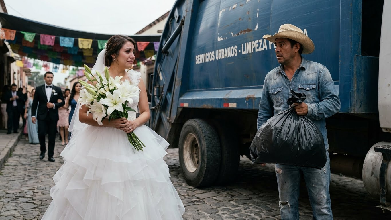 Toda la familia del novio se fue en medio de la boda al descubrir quee los padres de la novia “trabajaban recogiendo basura”. Justo en ese momento, llegó un camión de basura, del cual bajó el padre de la novia…a y todos quedaron en silencio al ver lo que él traía en las manos.
