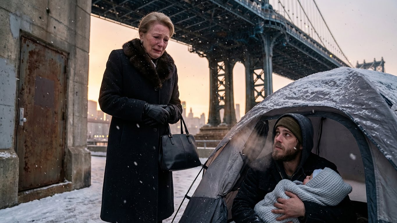 Under a bridge, I found my grandson and his infant struggling to survive. He had always been told I was gone forever. I took them away on my private jet and exposed the hidden truth about his father… and he couldn’t stop crying.