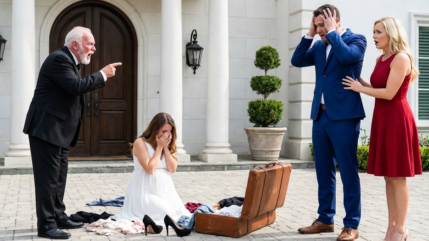 “You’re leaving with nothing”.Millionaire Kicked His Wife Out of the Mansion — Unaware Her Father Owned the Entire Estate