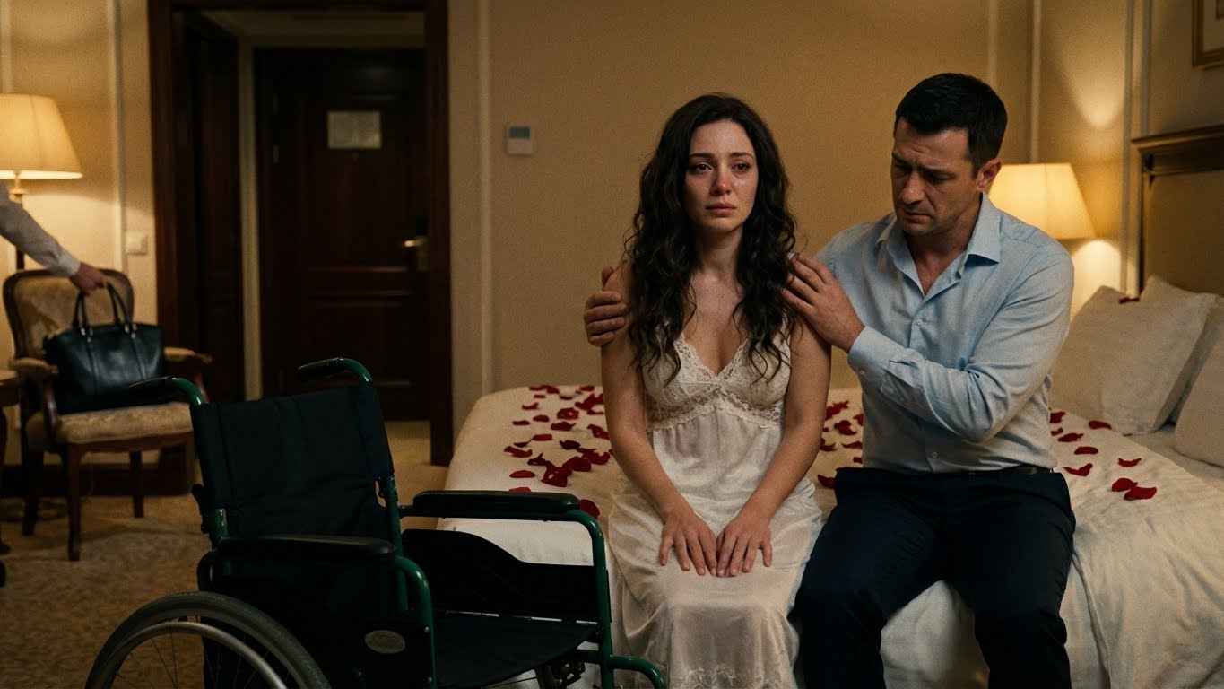 “En mi noche de bodas, cargué gentilmente a mi esposo —quien todos creían que no podía caminar— hacia nuestra cama. Pero cuando tropecé y caí… la verdad que se reveló me dejó en absoluto shock.”