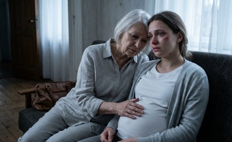 Mi hija Clara, embarazada de nueve meses, apareció en mi puerta a las cinco de la mañana. El cielo seguía negro y el barrio dormía en un silencio inquietante. Cuando la vi, el corazón se me cayó al suelo: tenía el labio partido, un pómulo morado y marcas recientes en los brazos.