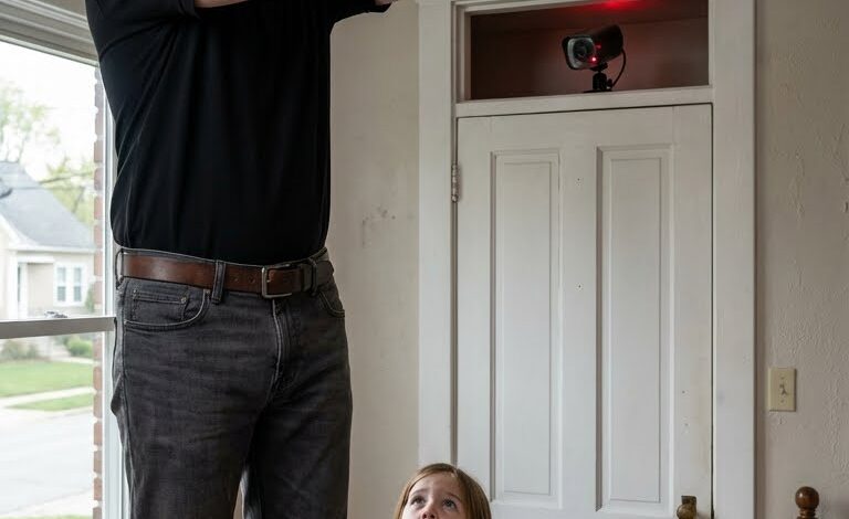 While checking a strange noise near the ceiling, I found a concealed camera pointed at my room. I pretended I saw nothing. Three days passed, then my child mentioned a detail no one had told her…