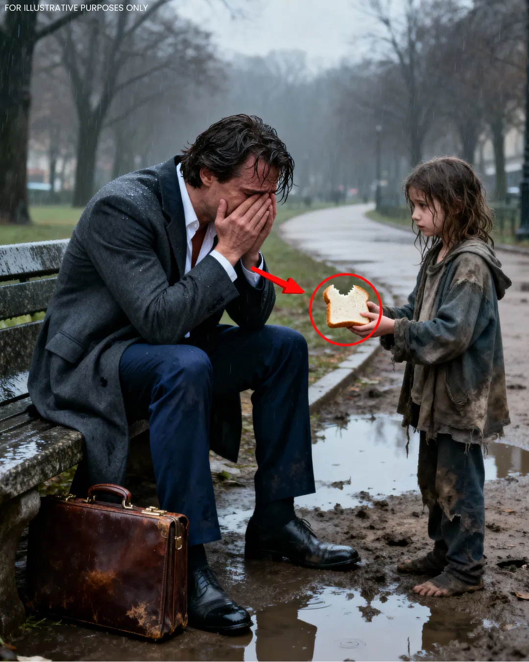 “Are You Crying From Hunger Too?” The Beggar Girl Asked The Millionaire. But It Was Grief For His Son…