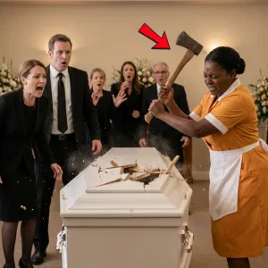 The cleaner tore open the coffin of the millionaire’s elderly mother—’Sir, take her out… She’s not de:ad!’