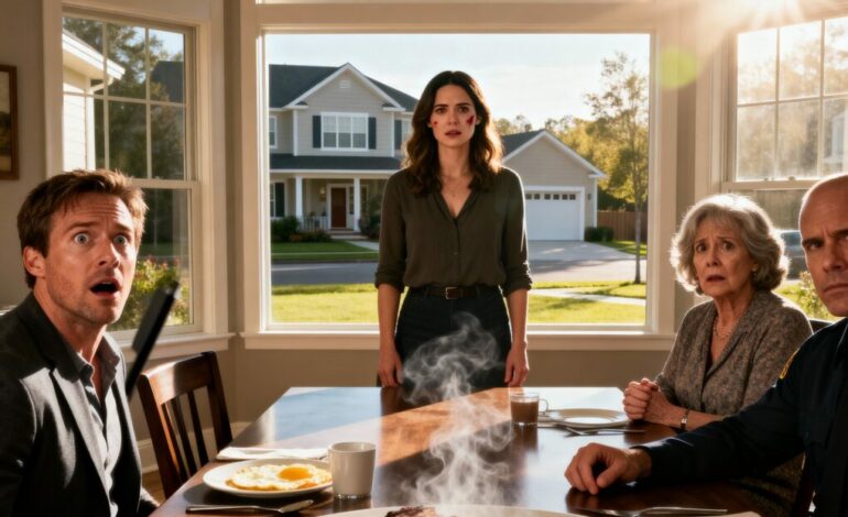 My husband hit me when I found out he was cheating. The next morning, when he woke up to the smell of his favorite meat, he said, ‘So you know you were wrong, huh?’. But when he saw who was sitting at the table, he screamed in panic.