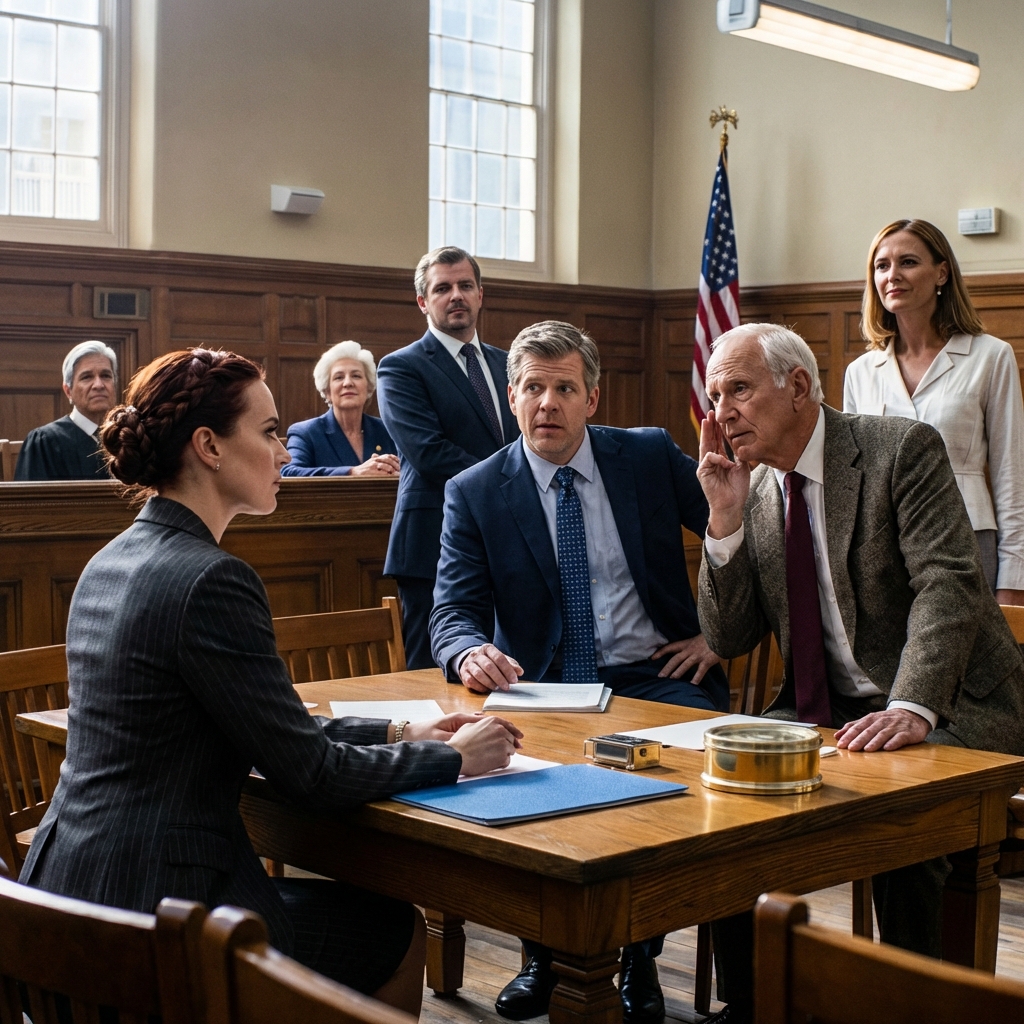 At the county courthouse, my husband demanded the house, the cars, and the company I helped build, then leaned toward me and murmured, “Make this easy.” He didn’t notice the blue binder my lawyer set down, or the way his mother smiled like she’d already won. Now his girlfriend paces the hallway, the judge is reaching for the final page, and one quiet sentence is about to turn his victory into something else.