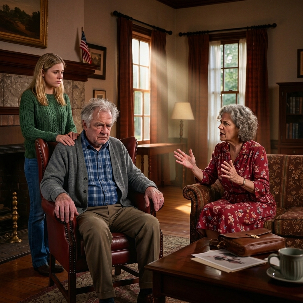 On my grandfather’s porch in Nashville, he squinted at my rideshare and asked, “Where’s the black SUV we gave you?”—and my mom answered for me, smiling like it was harmless: “Your sister needed it more.” Then my grandpa walked me into his cedar-scented living room, set a single key fob on the coffee table like a warning, and asked one question that made my mother’s face drain of color.