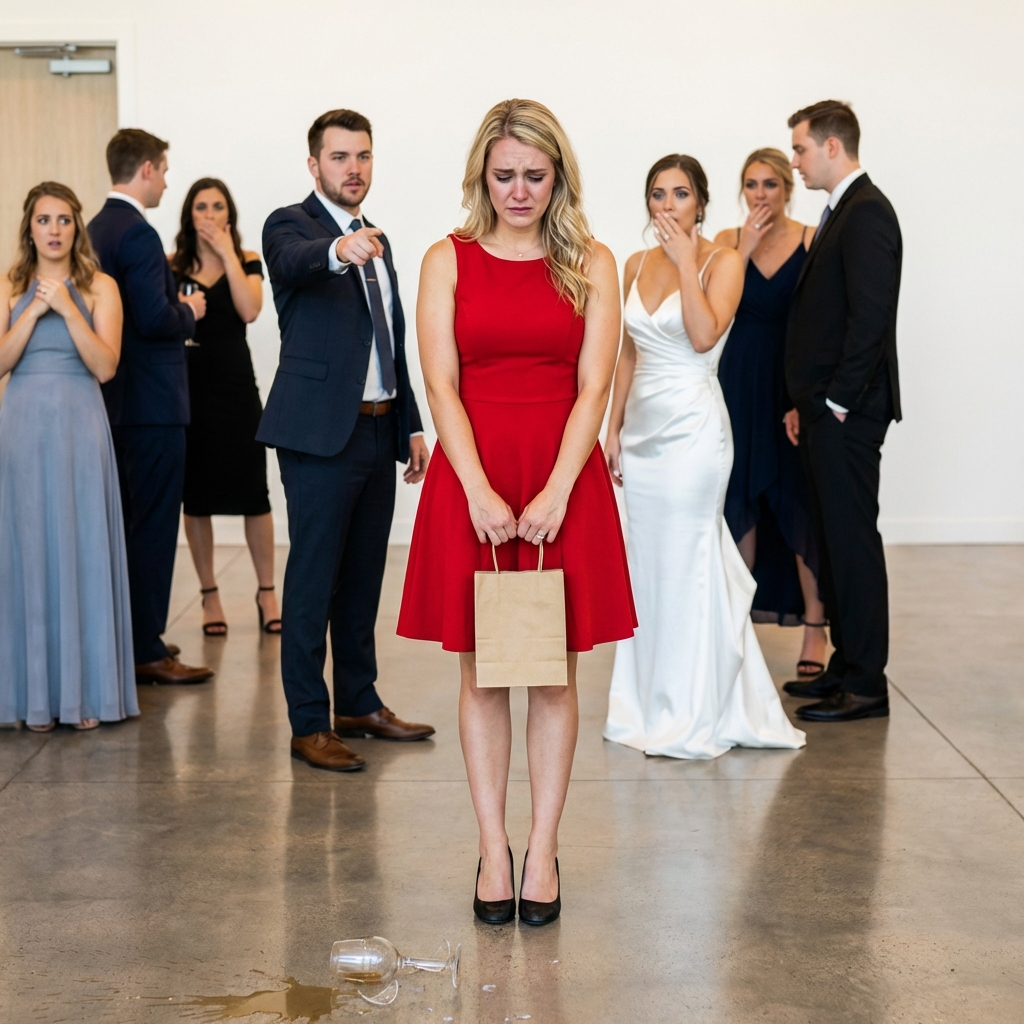 I walked into the engagement party in a borrowed dress, and my own sister snapped, “This wedding is over. I’m not letting a poor girl embarrass our family.” The room froze. My cheeks burned—until the groom suddenly stood, eyes wide, and said loud enough for everyone to hear, “Boss… you’re here.” Gasps rippled through the relatives. My sister stammered, “W-what did you call her?” I smiled—because that wasn’t even the biggest secret.