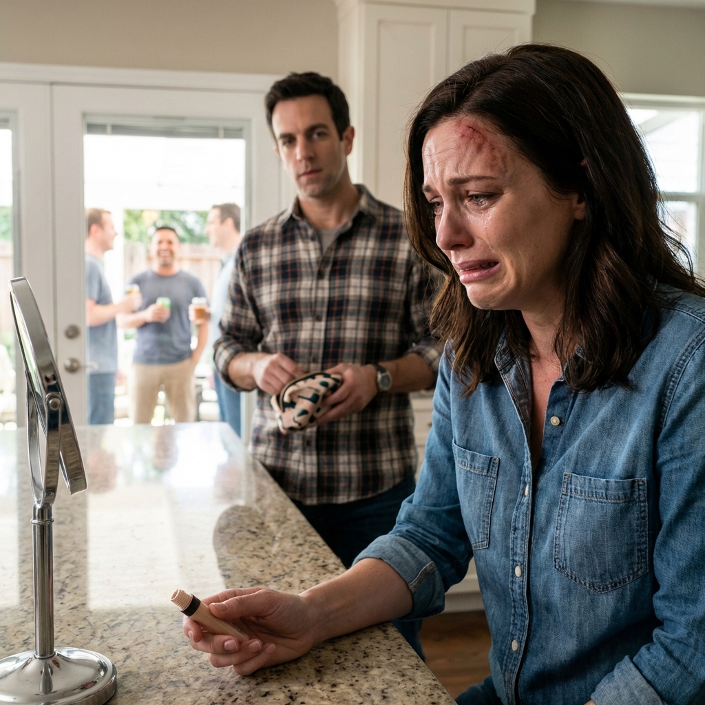 My husband hit me because I told him he often went out with his friends. Afterward, he calmly went to sleep. The next morning, he brought me some makeup and said, “My friends are coming over for lunch. Cover up these wounds and smile.”