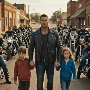 Il ragazzo rimase ferito mentre proteggeva la figlia del motociclista—all’alba erano arrivati 200 Hells Angels.